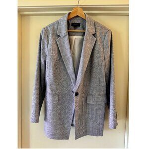 Talbots blue plaid lightweight blazer
